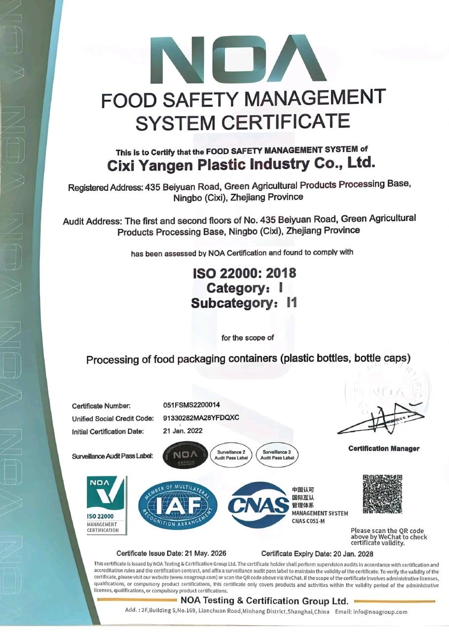 Aperçu du document : Certificat ISO 22000