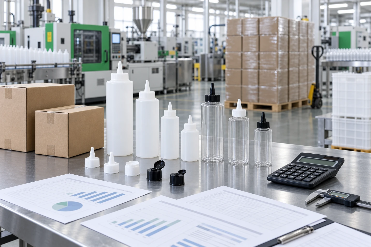 Bouteilles plastiques pour sauces, cartons export et calcul du coût total d'acquisition