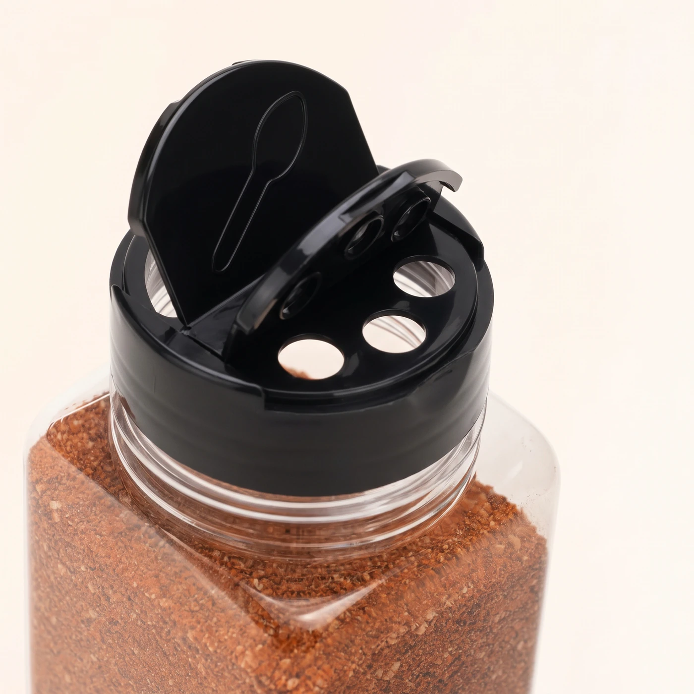 Gamme de pots à épices pour mélanges barbecue détail du bouchon et de l'étanchéité