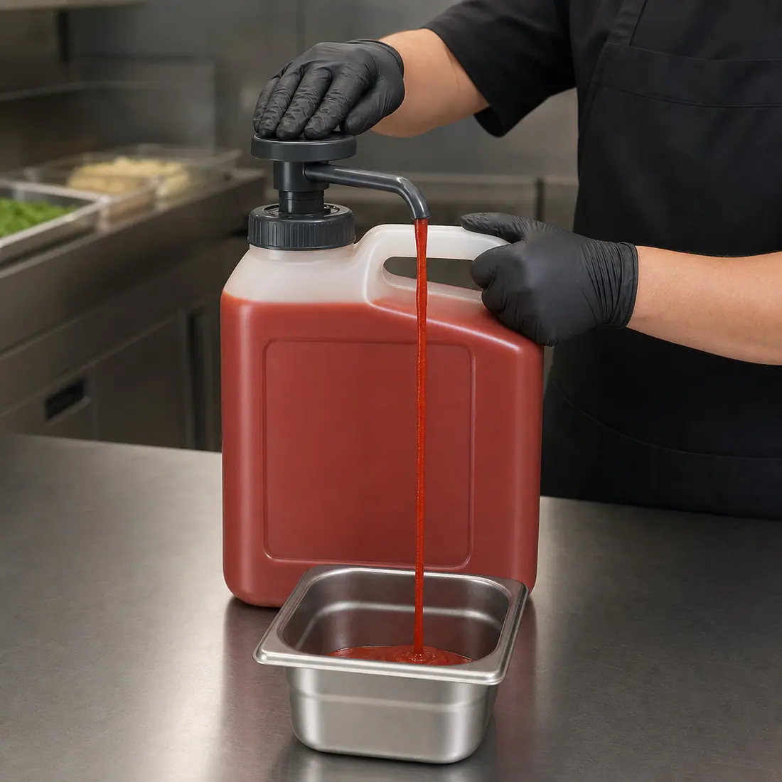 Contenants à ketchup pour la restauration – utilisation pour le conditionnement alimentaire