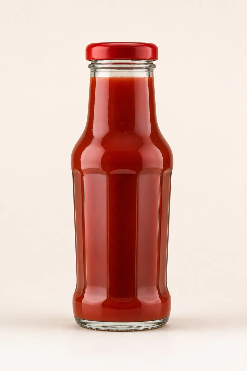 Bouteille en verre pour ketchup – vue du produit