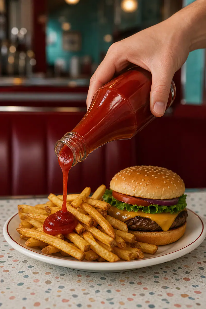 Bouteille en verre pour ketchup – utilisation pour le conditionnement alimentaire