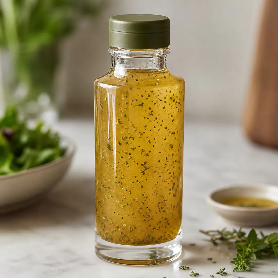 Bouteilles en verre pour marinades et vinaigrettes détail du matériau et de la fabrication