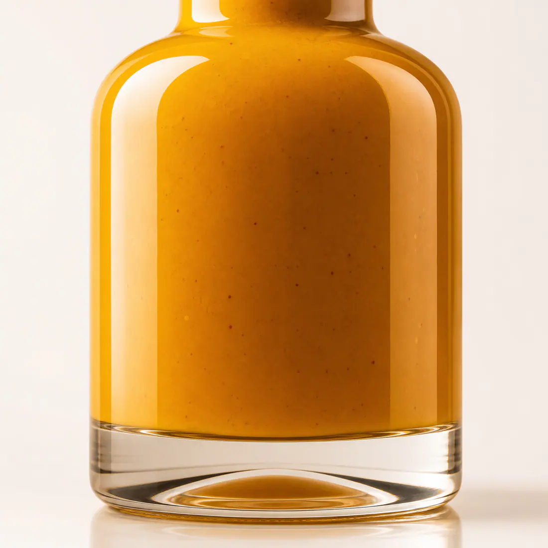 Bouteilles en verre pour sauces avec capsule métallique détail du matériau et de la fabrication