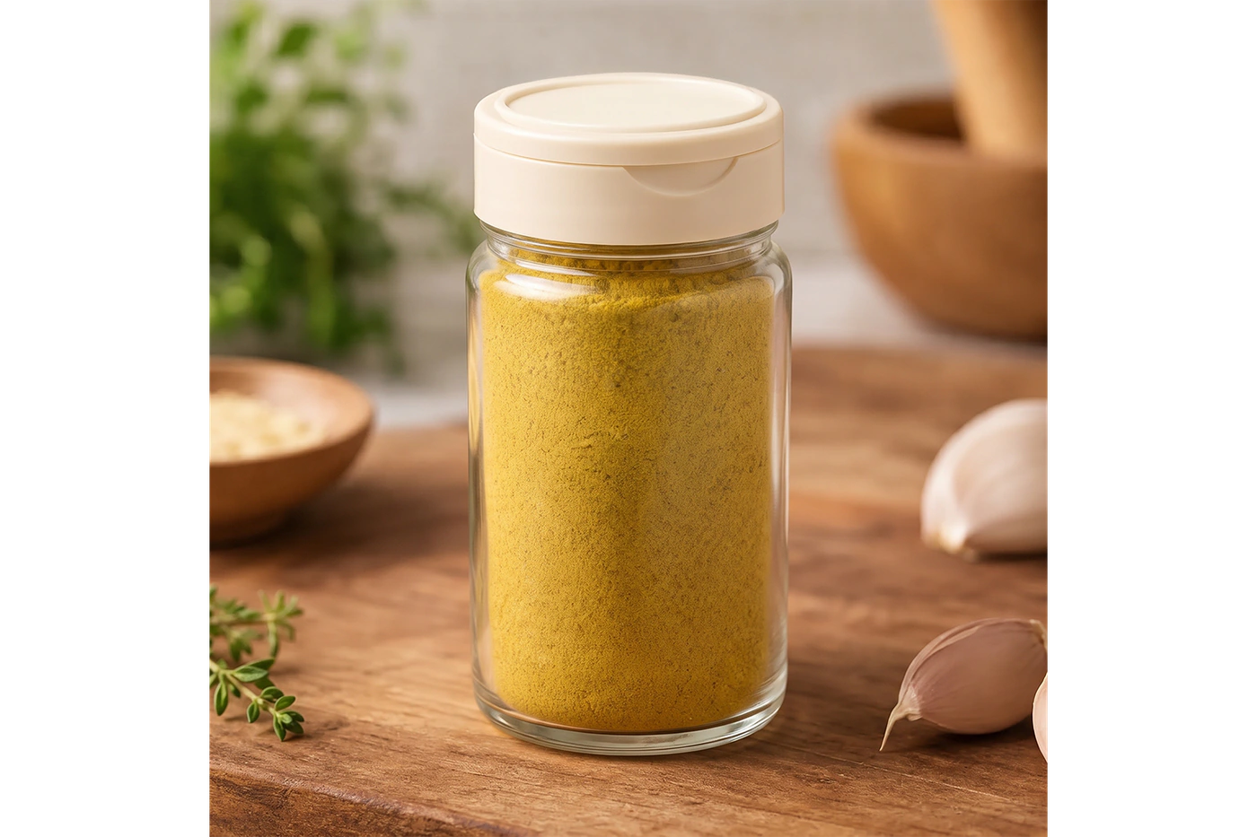 Pots à épices en verre avec couvercle saupoudreur détail du matériau et de la fabrication