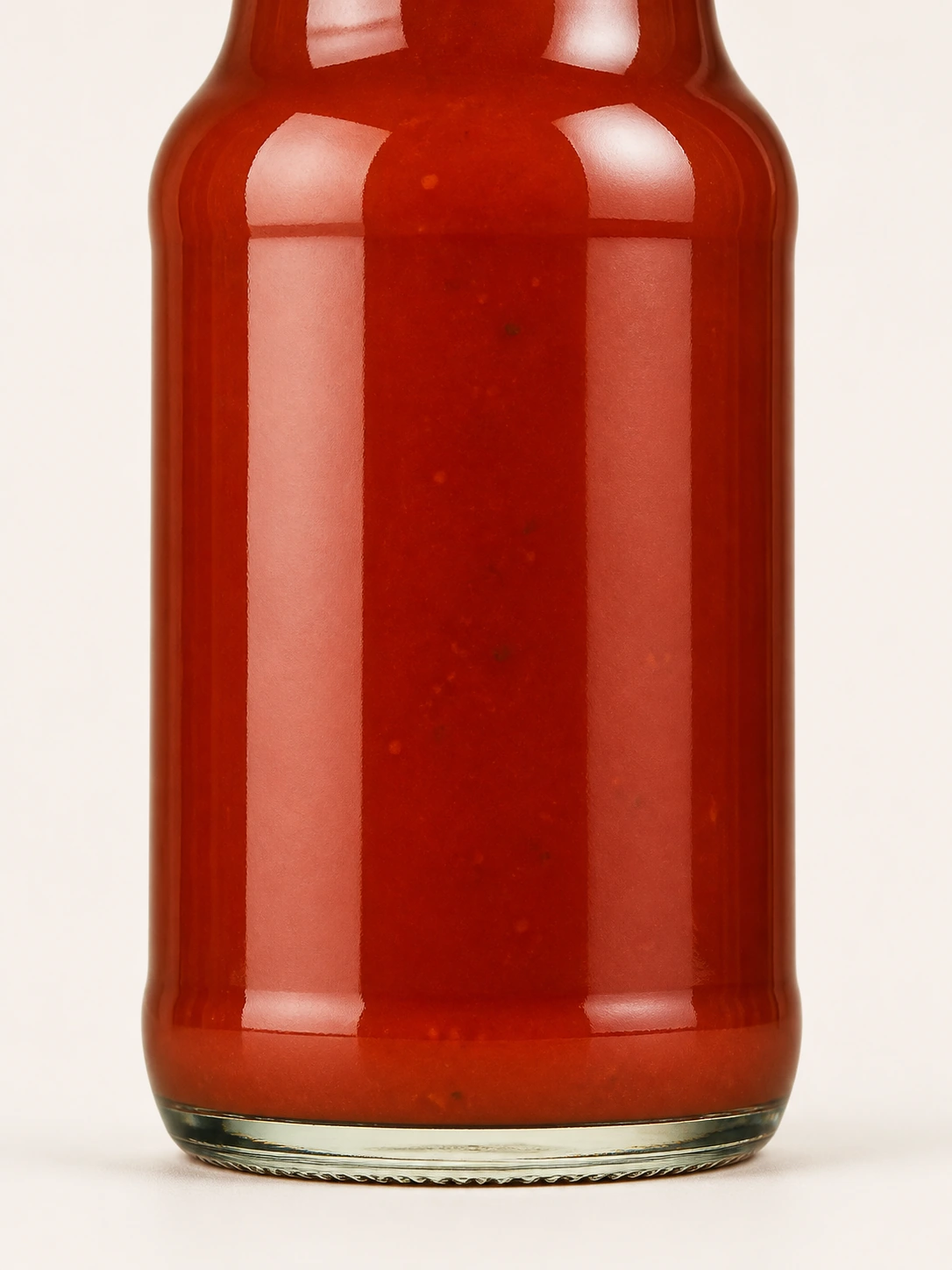 Bouteille en verre pour sauce tomate 33 cl détail du matériau et de la fabrication