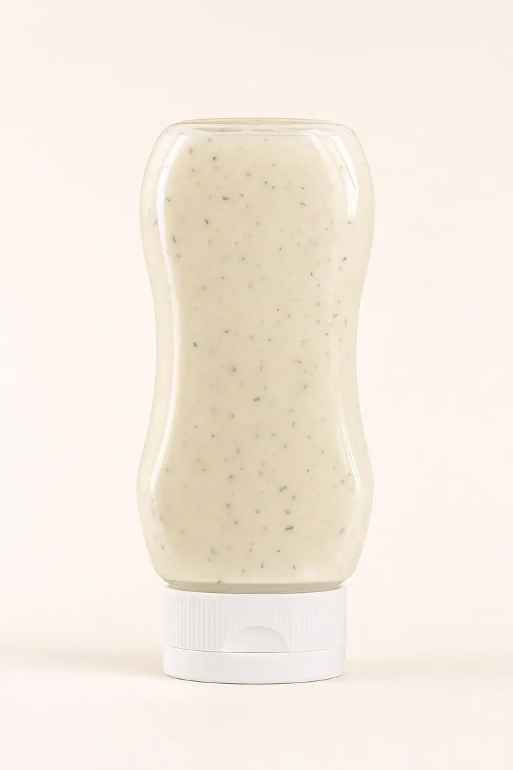 Flacons inversés pour vinaigrette avec valve – vue du produit