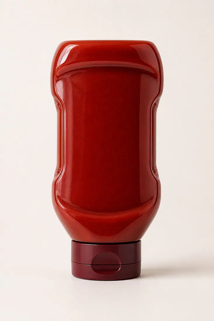 Bouteille inversée pour ketchup – vue du produit
