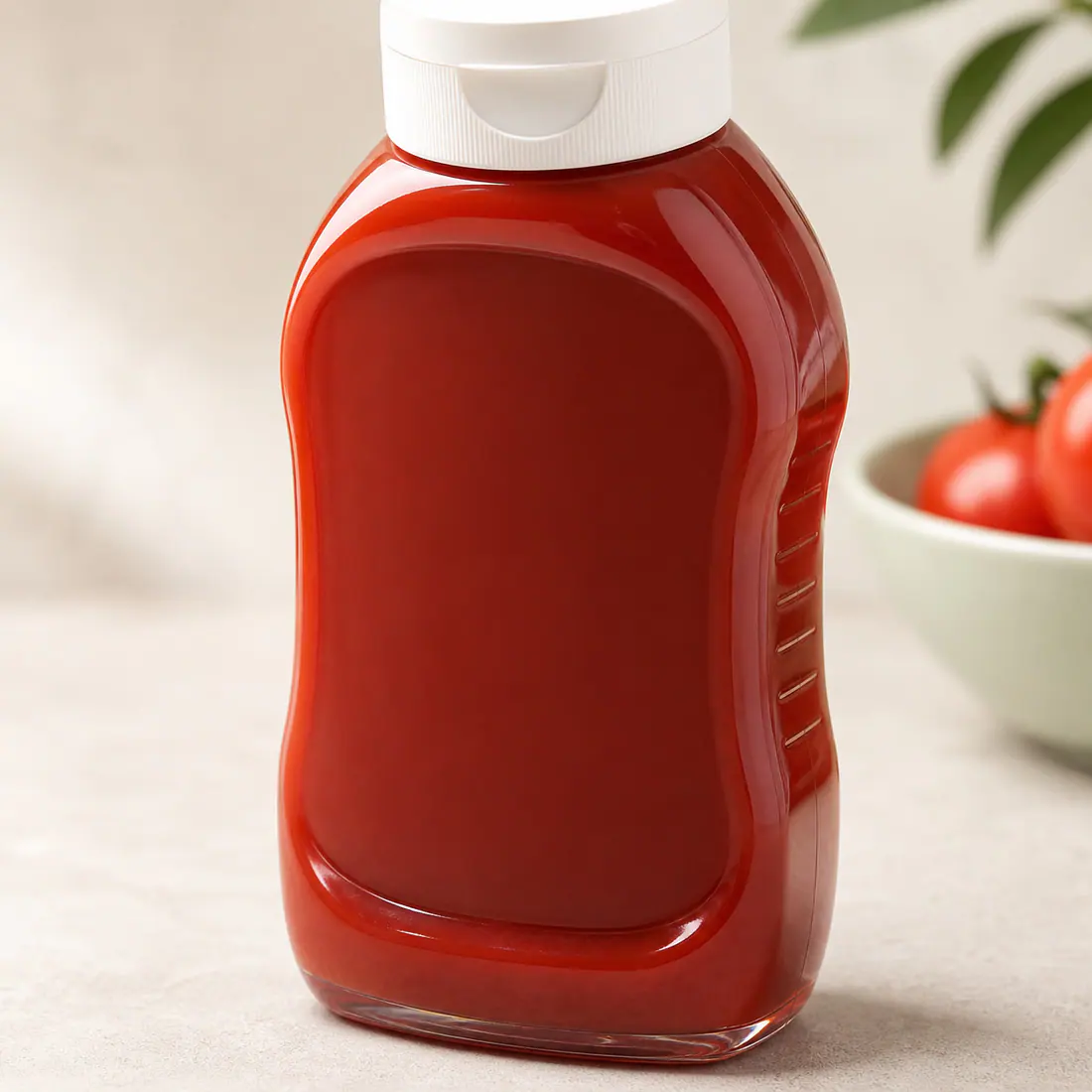 Bouteilles de ketchup pour marques propres détail du matériau et de la fabrication