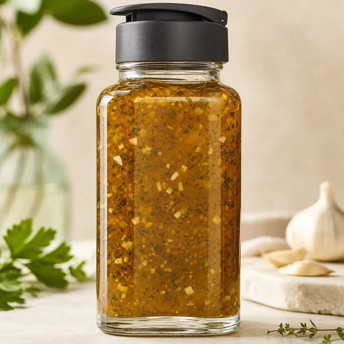 Bouteilles pour marinades et sauces grillades détail du matériau et de la fabrication