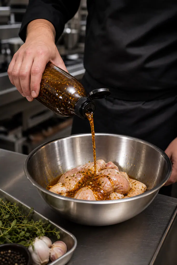 Bouteilles pour marinades – utilisation pour le conditionnement alimentaire