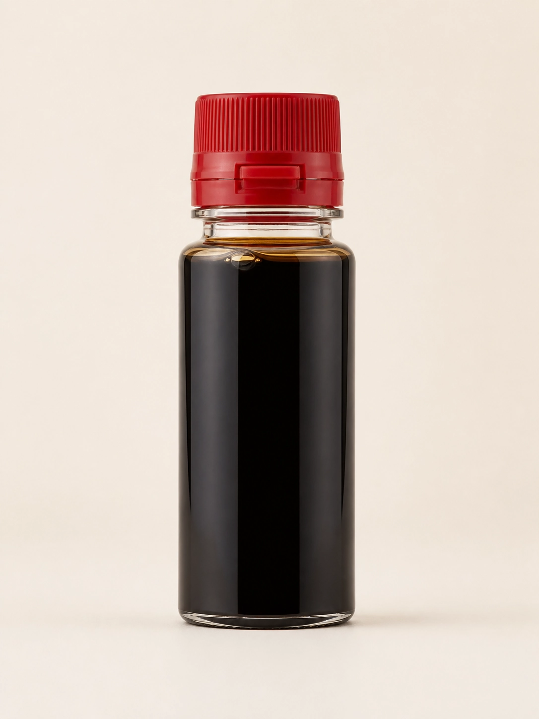 Mini-bouteille pour sauce soja 30 ml vue de face pour l'emballage professionnel