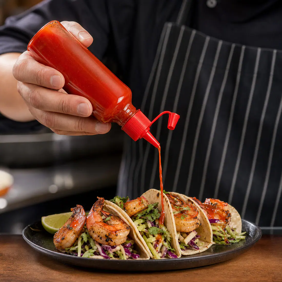 Embouts doseurs et réducteurs pour sauce piquante – utilisation pour le conditionnement alimentaire