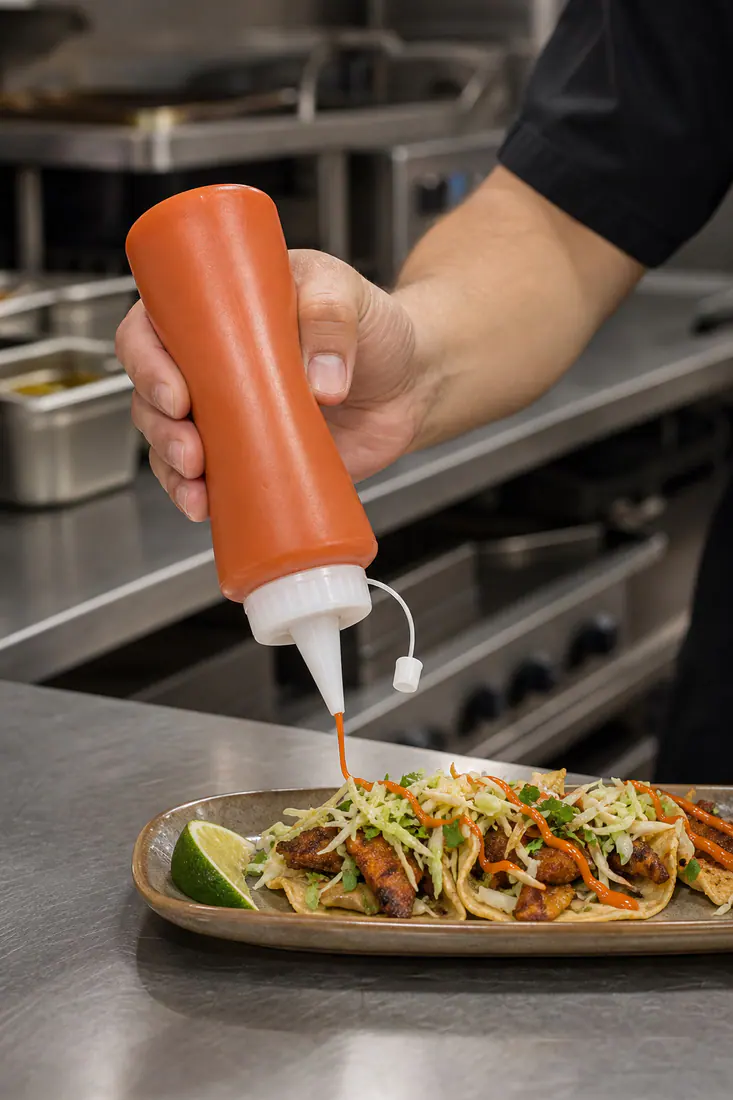 Flacons souples avec embout doseur – utilisation pour le conditionnement alimentaire