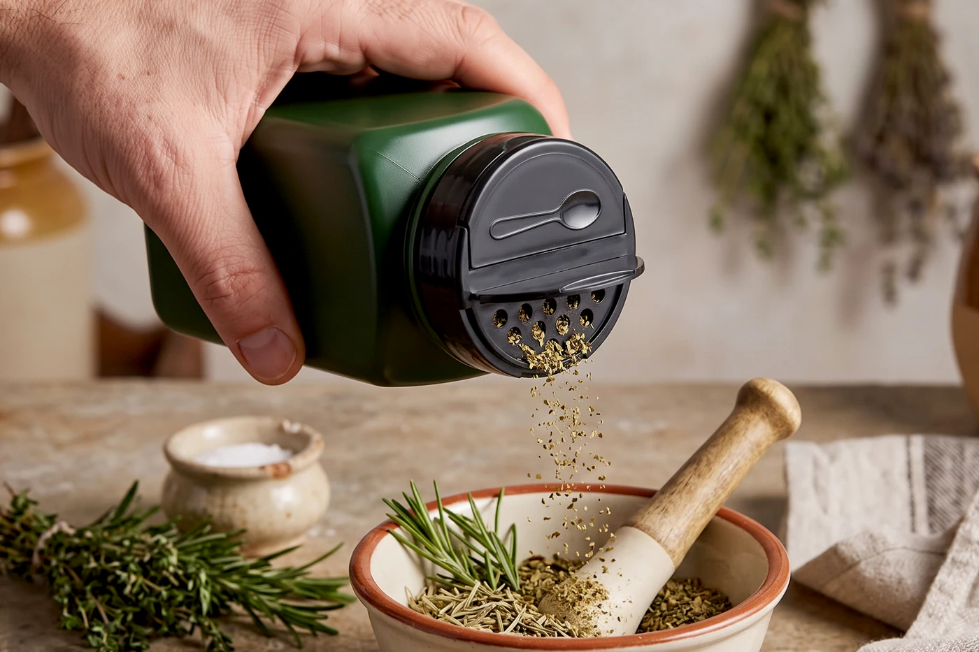Pot opaque pour épices 120 ml – utilisation pour le conditionnement alimentaire