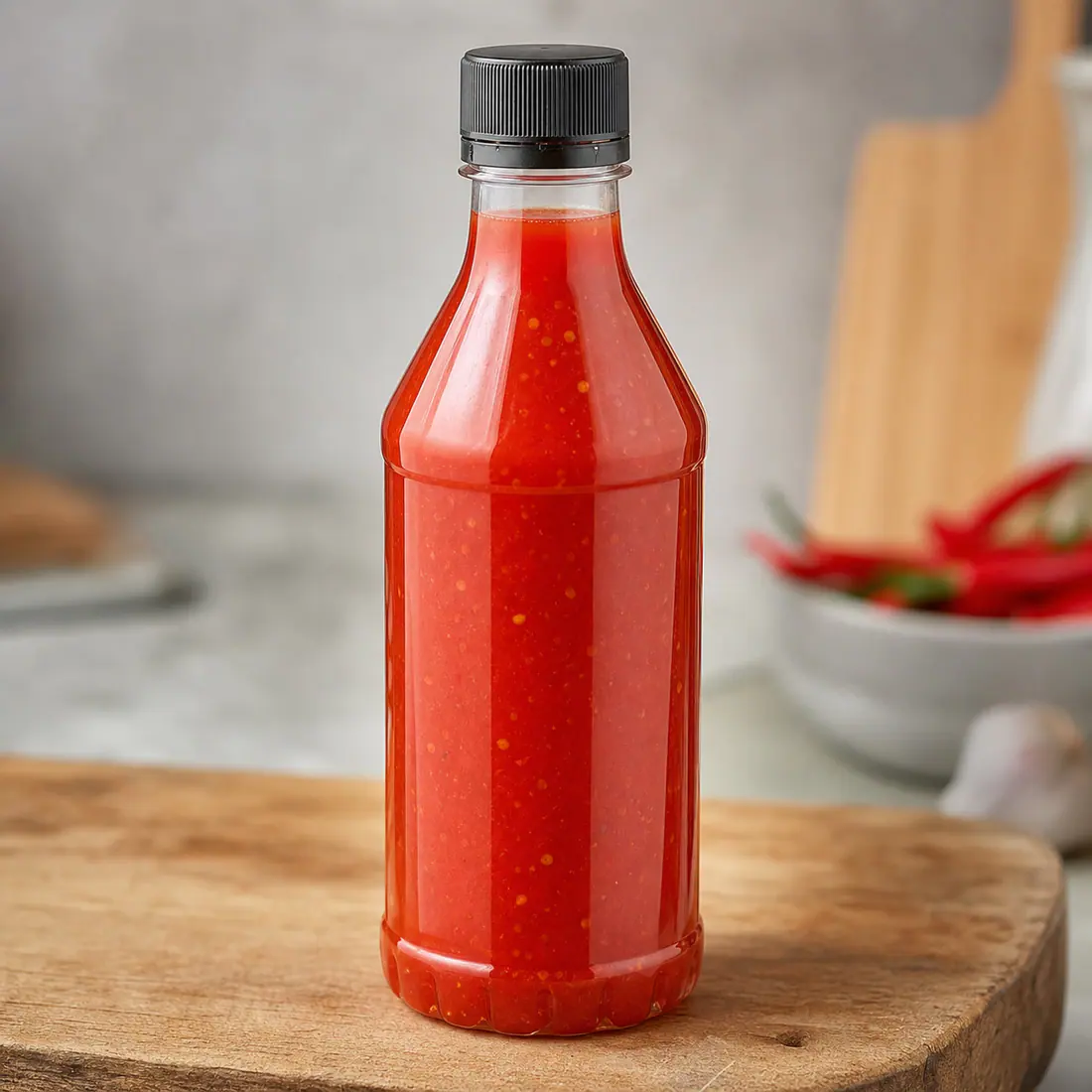 Bouteilles pour sauce au poivre détail du matériau et de la fabrication