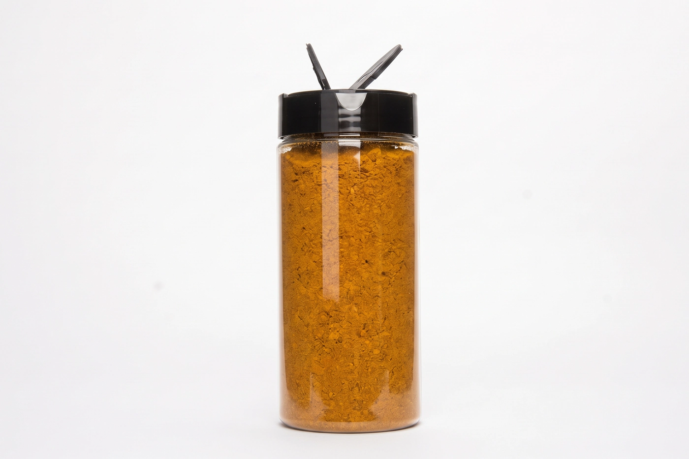 Pot à épices en PET 100 ml avec saupoudreur détail du bouchon et de l'étanchéité