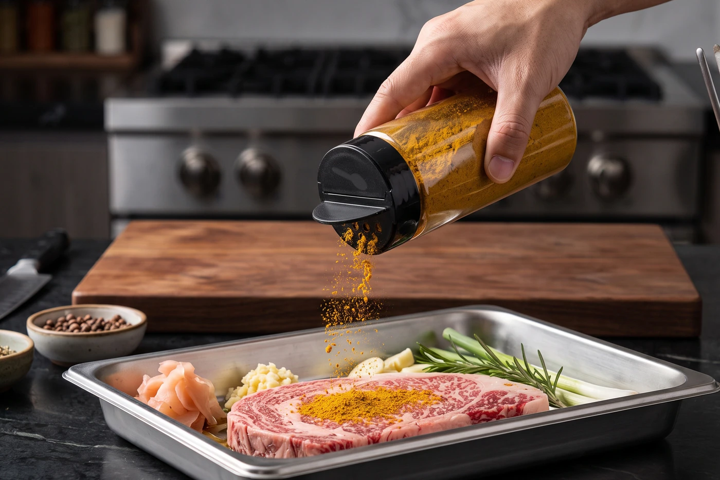 Pot à épices en PET 100 ml avec saupoudreur – utilisation pour le conditionnement alimentaire