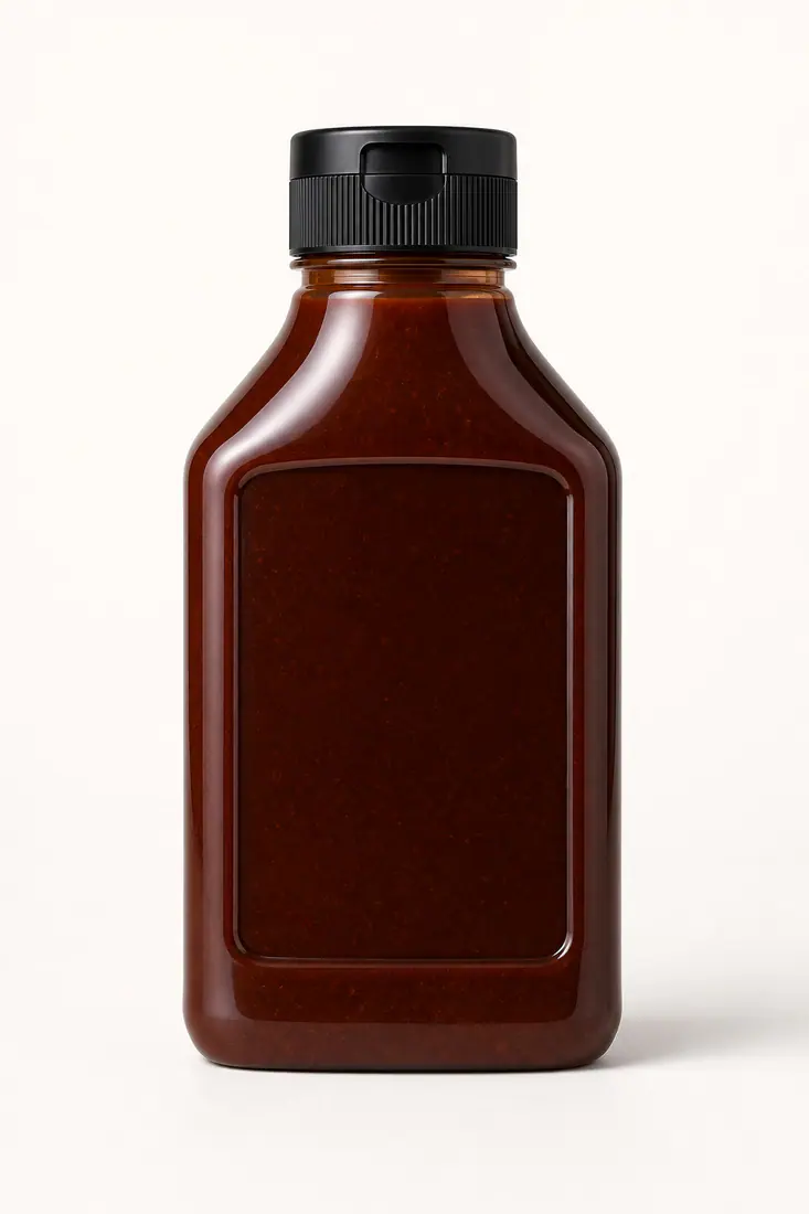 Bouteilles de sauce barbecue pour marques propres – vue du produit