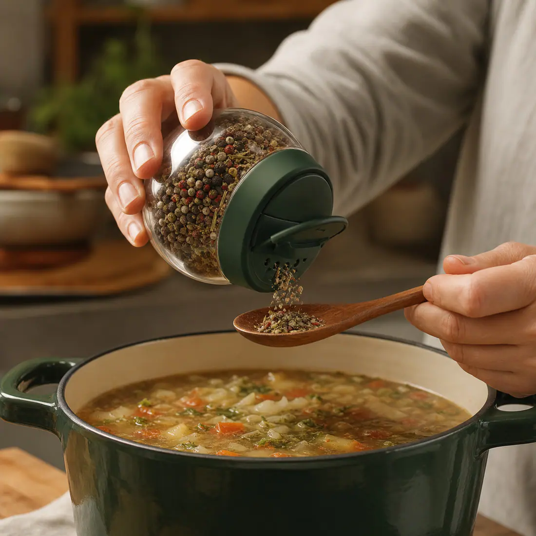 Pots à épices ronds en verre – utilisation pour le conditionnement alimentaire