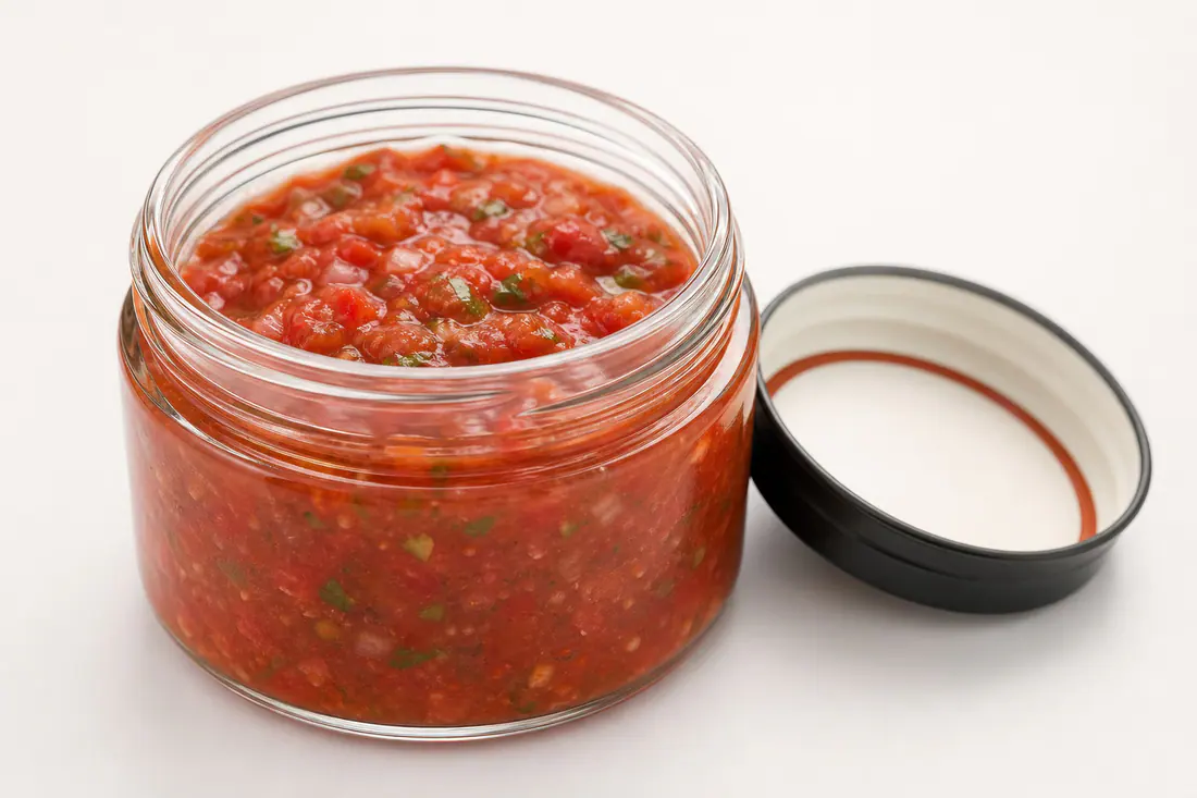 Pots à large ouverture pour salsa et dips détail du bouchon et de l'étanchéité