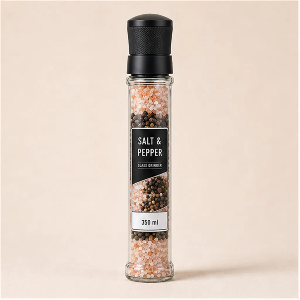 Grand moulin à sel et à poivre en verre 350 ml – produit similaire