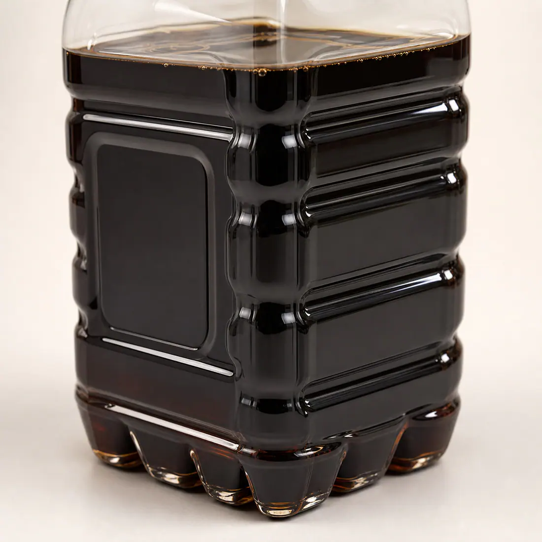 Bouteilles pour condiments liquides avec témoin d'ouverture détail du matériau et de la fabrication