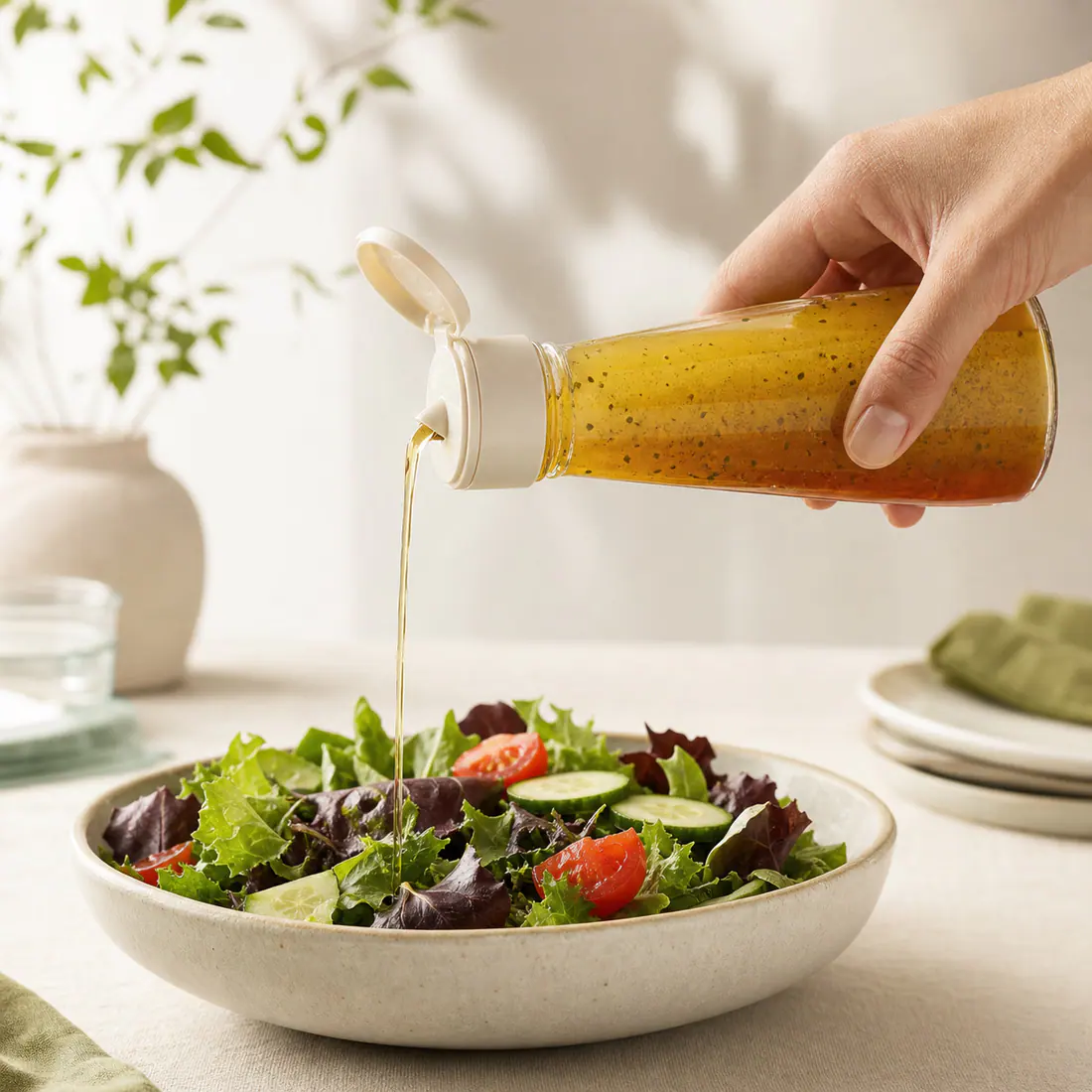 Bouteilles verseuses pour vinaigrette – utilisation pour le conditionnement alimentaire