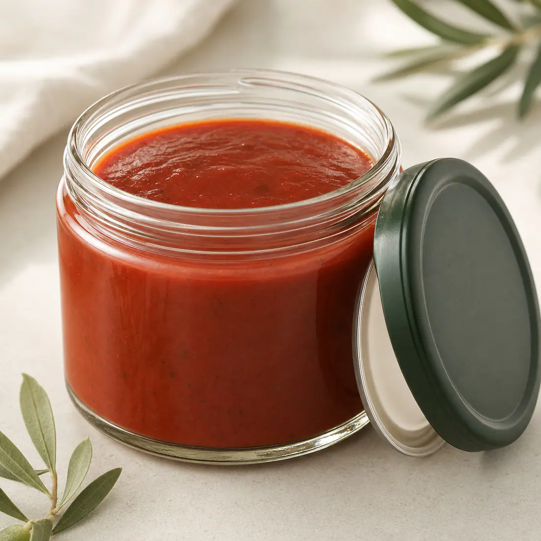 Pots à large ouverture pour sauces détail du bouchon et de l'étanchéité