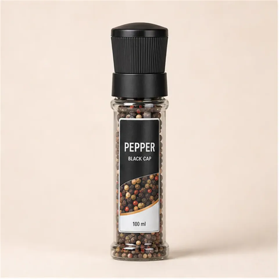 Moulin à poivre compact, tête noire, 100 ml – vue du produit
