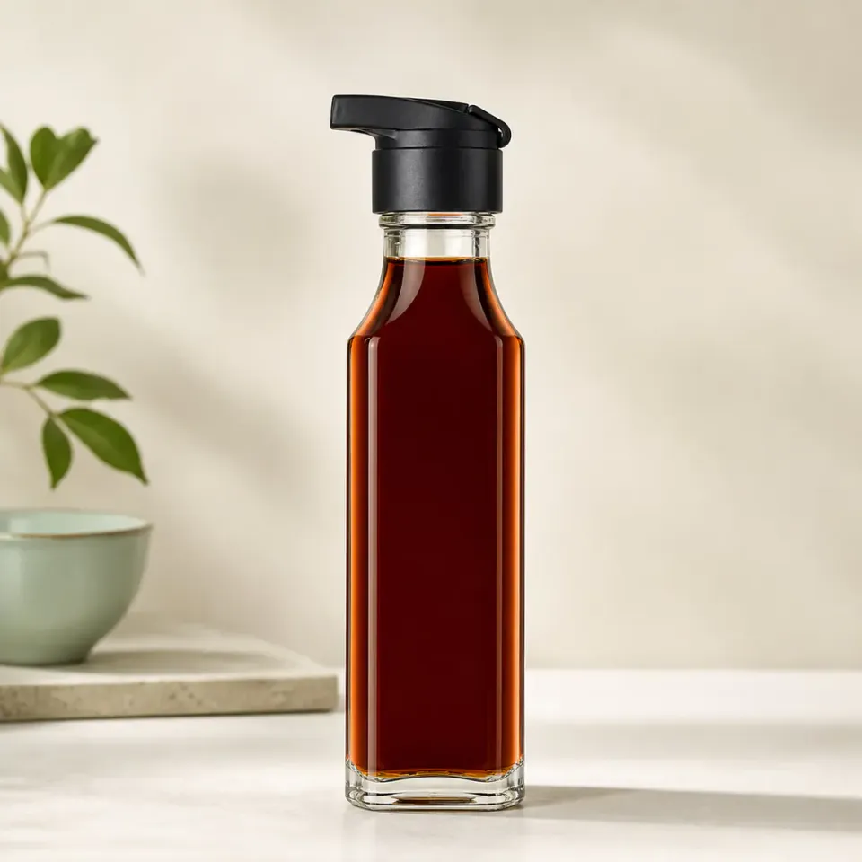 Bouteilles verseuses en verre pour sauce soja – vue du produit