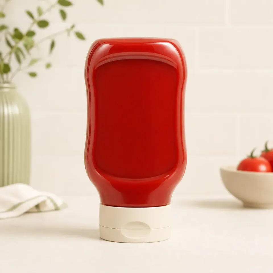 Flacon souple inversé pour ketchup – vue du produit
