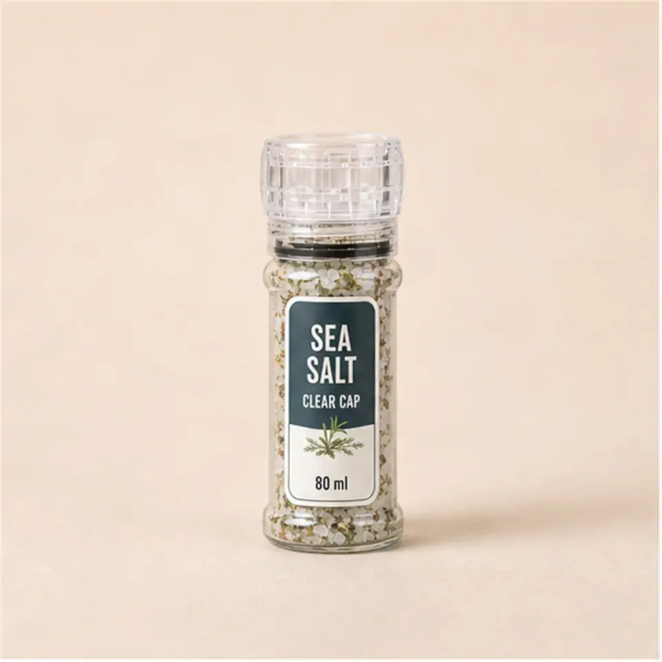 Mini-moulin à épices, tête transparente, 80 ml – vue du produit