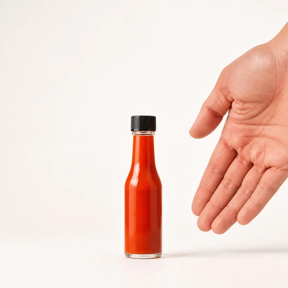 Mini-bouteilles pour sauce piquante en gros – vue du produit